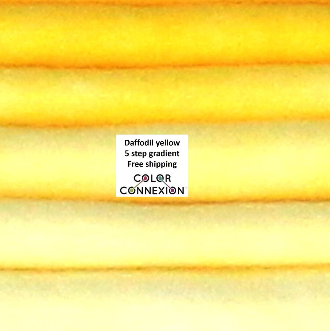 Sunny Yellow Quilt Fabric Bundle Hand Dyed 5 Step Gradient Etsy