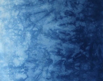 Hand Dyed Ombre Blue Cotton Quilting Fabric, fat quarter or half yard