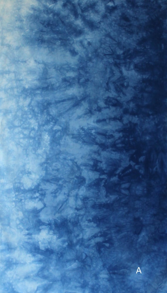 Hand Dyed Ombre Blue Cotton Quilting Fabric, fat quarter or half yard
