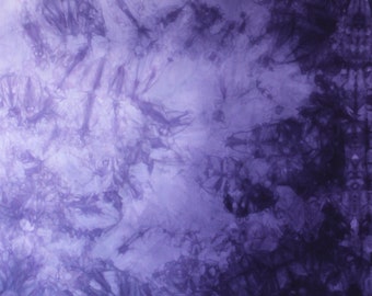 Ombre purple gradient of hand dyed quilt cotton, shades of grape