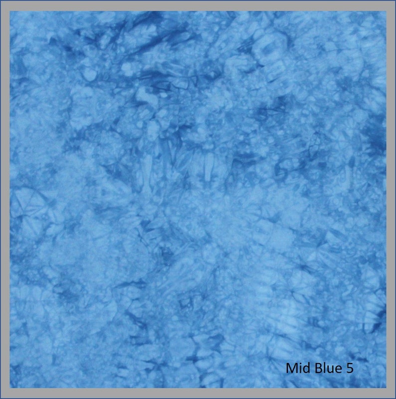 Hand dyed blue quilt fabric bundle 7 step gradient available Etsy