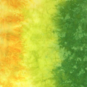 Yellow and green gradient of quilting cotton, fabric moves from bright yellow through lime to bright green Half yard F (21x36)