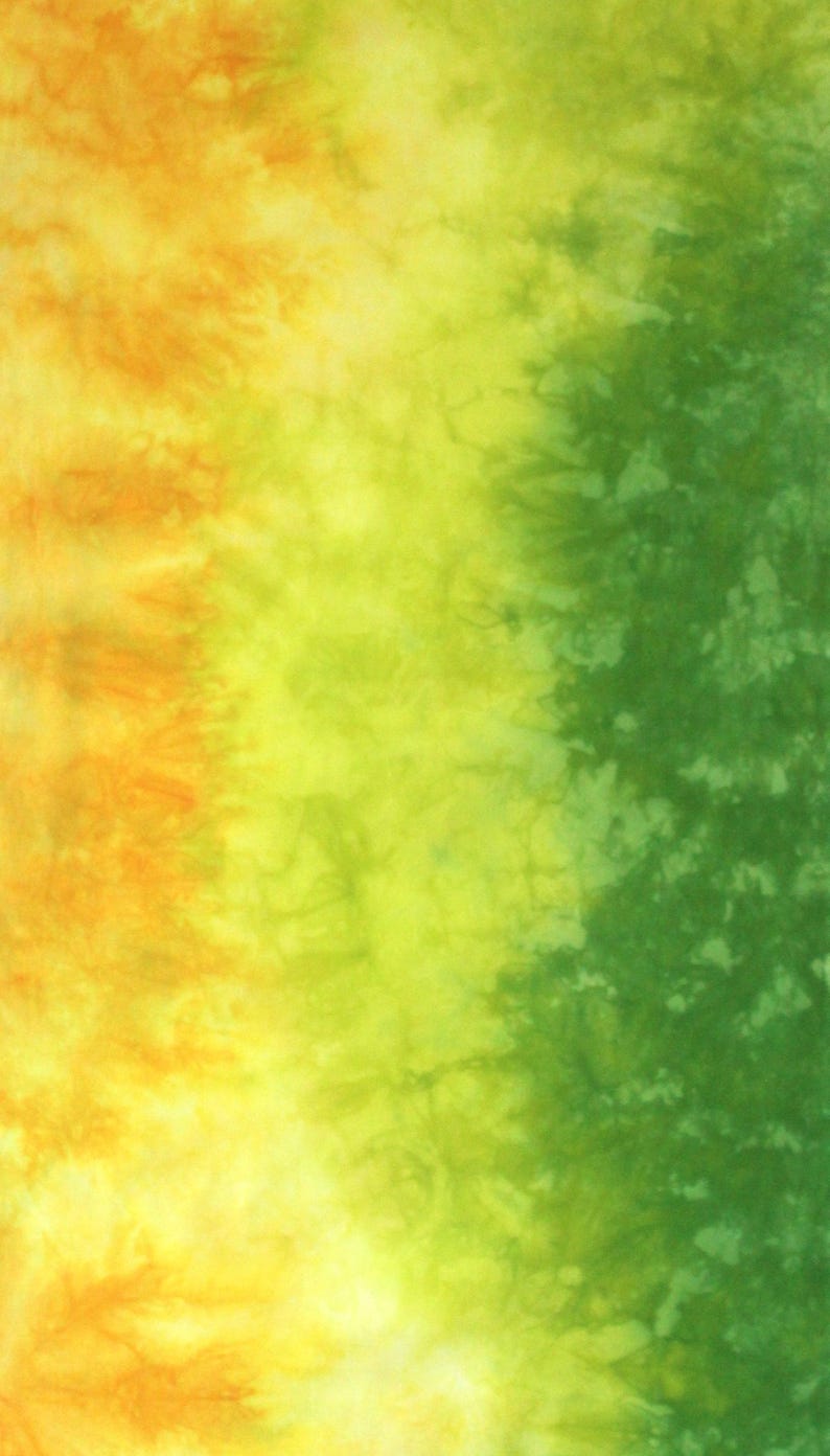 Yellow and green gradient of quilting cotton, fabric moves from bright yellow through lime to bright green Half yard F (21x36)