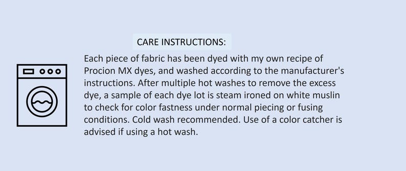 Hand Dyed Ombre Blue Cotton Quilting Fabric, fat quarter or half yard image 11