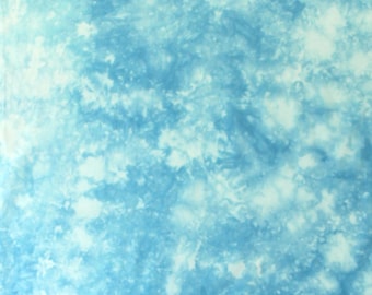 Blue cotton quilting fabric, summer sky with clouds