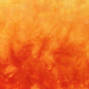 Yellow to orange gradient of hand dyed cotton fabric for quilting and crafting, half yard or fat quarter image 5