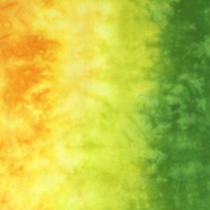 Yellow and green gradient of quilting cotton, fabric moves from bright yellow through lime to bright green Half yard I (21x36)
