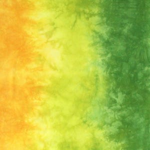 Yellow and green gradient of quilting cotton, fabric moves from bright yellow through lime to bright green Half yard J (21x36)
