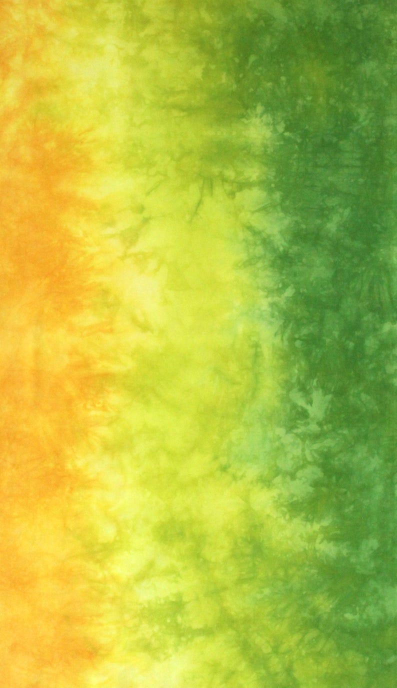 Yellow and green gradient of quilting cotton, fabric moves from bright yellow through lime to bright green Half yard J (21x36)
