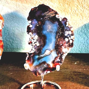 Blue Flower Agate Slabs | You Choose (1–4) | Natural Patterned Agate Slices