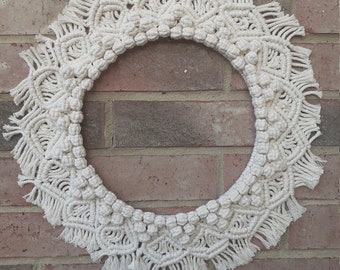 Guirnalda Mandala de Macramé / Tapiz Boho de 43 cm