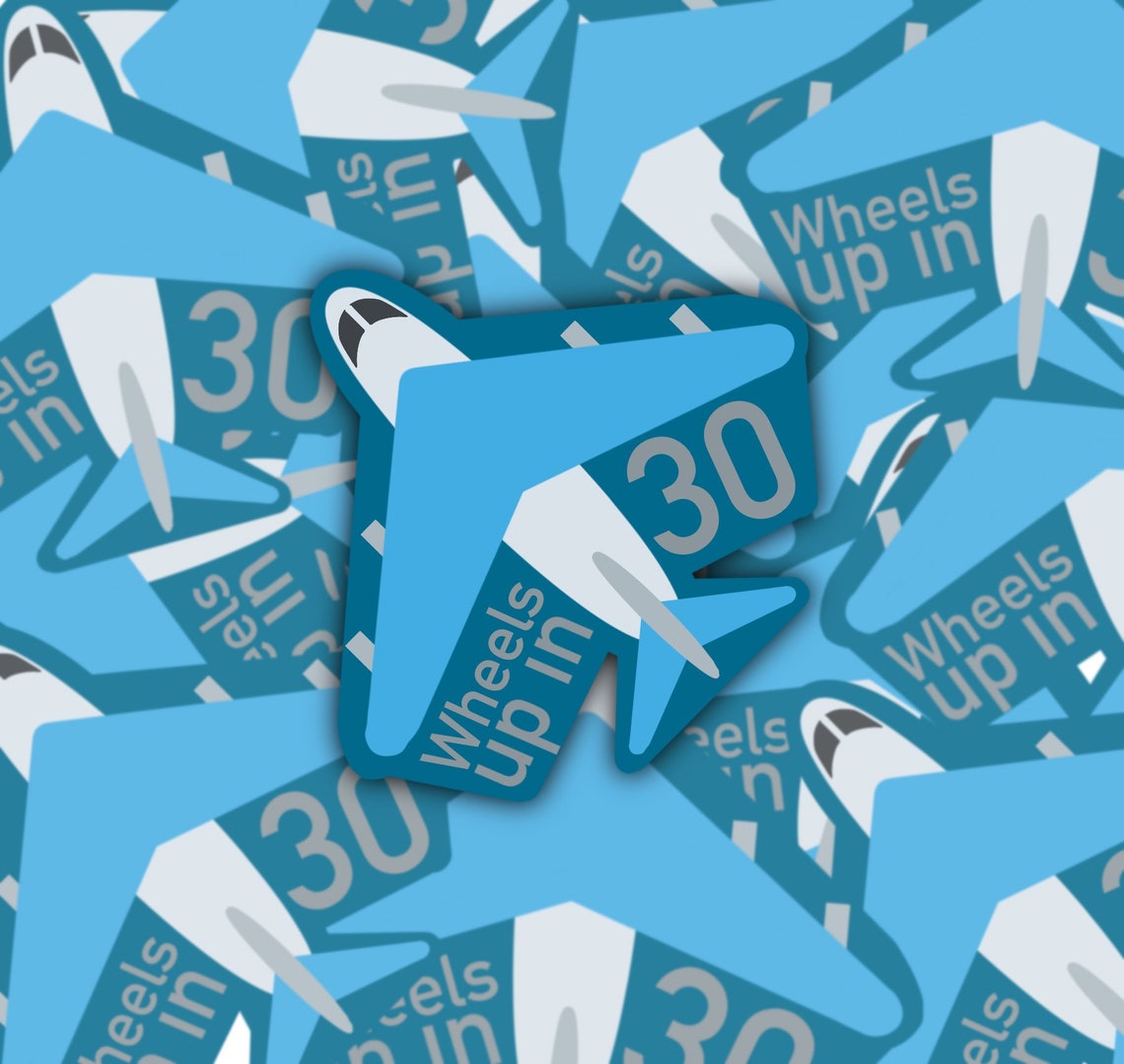 WHEELS UP IN 30 Sticker / Criminal Minds / Tv Show Sticker / Etsy