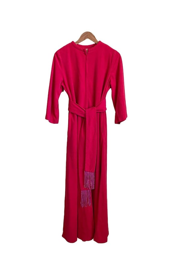 Pink Velour 1970s housecoat