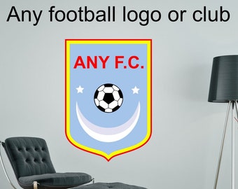 Any Football Club Badge Wall Sticker Bedroom Art Decal Mural