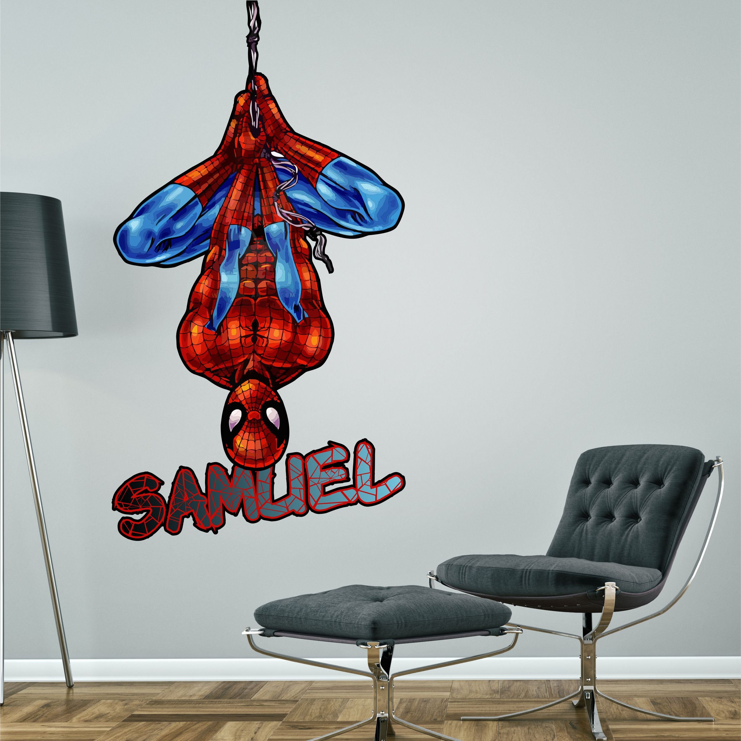Spiderman Spiderman Personalised Wall Sticker Decal Superhero Etsy UK