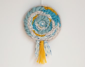 SMALL Woven wall hanging, 'June'