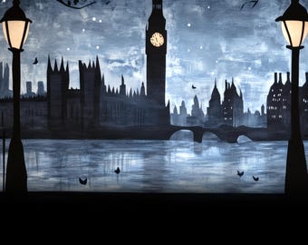 Abstract London Digital Backdrop, Stage or Studio Dancer Dance Recital Template for Individual or Team Photos, great for Ballet or Theater