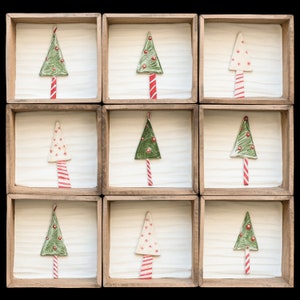 Tiny Art Tree 9 Caixas Vazias Pano de Fundo, Fundo PNG de Natal Perfeito para Cartões de Família, Netos, Alunos Professores Animais de Estimação, Sobreposição JPEG