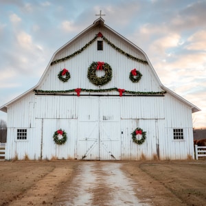 Weihnachten Kulisse Dynamische Scheune Digitaler Hintergrund Weiß Strukturierte Familienfoto Karte Photoshop Download Hintergrund Bestseller