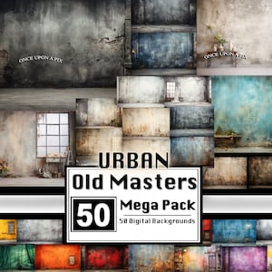 50 URBAN Old Masters Background Intuitive Portrait Backdrops Photography Studio Grunge Composite Overlays Digital Fine Art Texture Templates