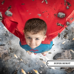BURST Superhero Digital Background Super Backdrop BONUS Super Cape Overlay Kids Man Photoshop Backdrop Comics Hero Composite Superheroes