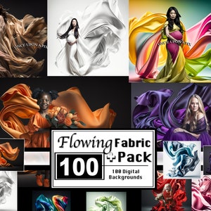 Flowing Silk Digital Backdrop Overlays, Satiny Digital Backdrops for Photoshop, Maternity Digital Backdrop Overlays Silk Fabric Backdrops