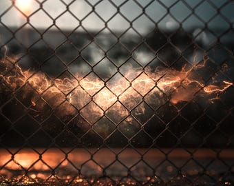 Digital Background Dynamic Sports Athlete Poster Fence Smoke Lightning Backdrop Team Photo Football Soccer Basketball Baseball Senior