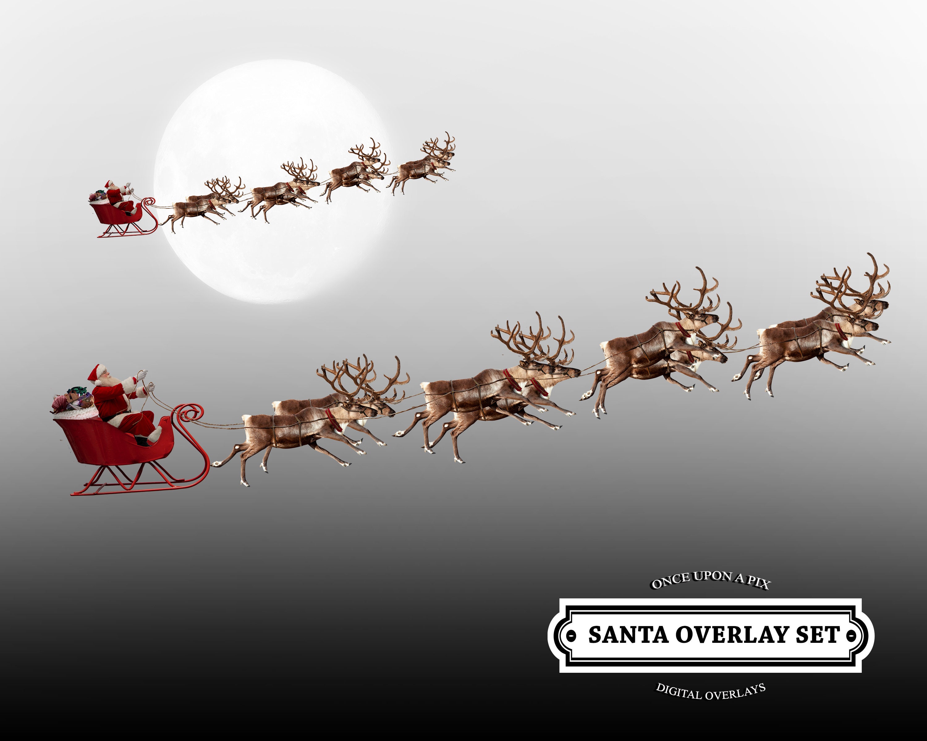 Qilery 40 Pieces Christmas Cutout Santa Claus Reindeer Home Decoration  Vintag