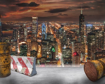 Ledge City Superhero Digital Background, Digital Backdrop, Superhero Overlays, Cosplay Backgrounds, Super Hero City Backgrounds, Composites