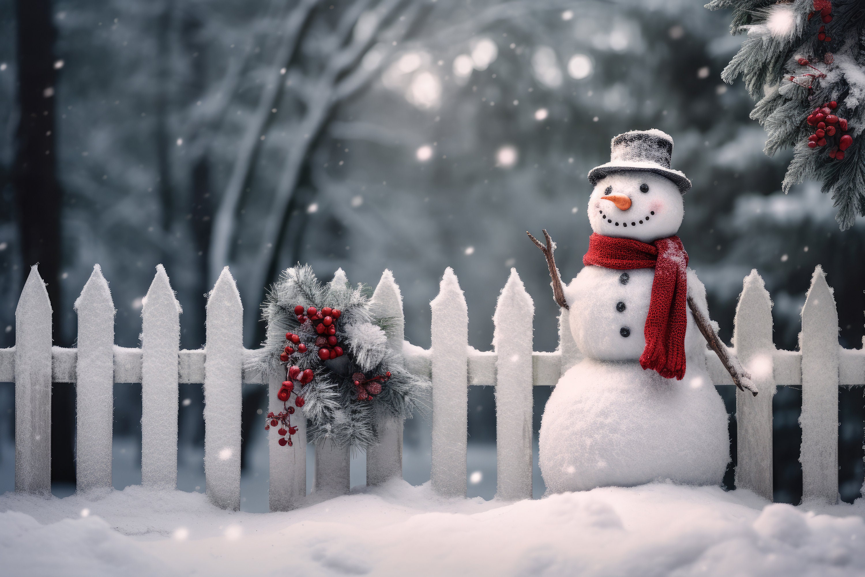 Snowman Background Christmas Digital Backdrop Photographers Photography  Digital Whimsical Snow Overlays Winter Backdrops Christmas Composite - Etsy