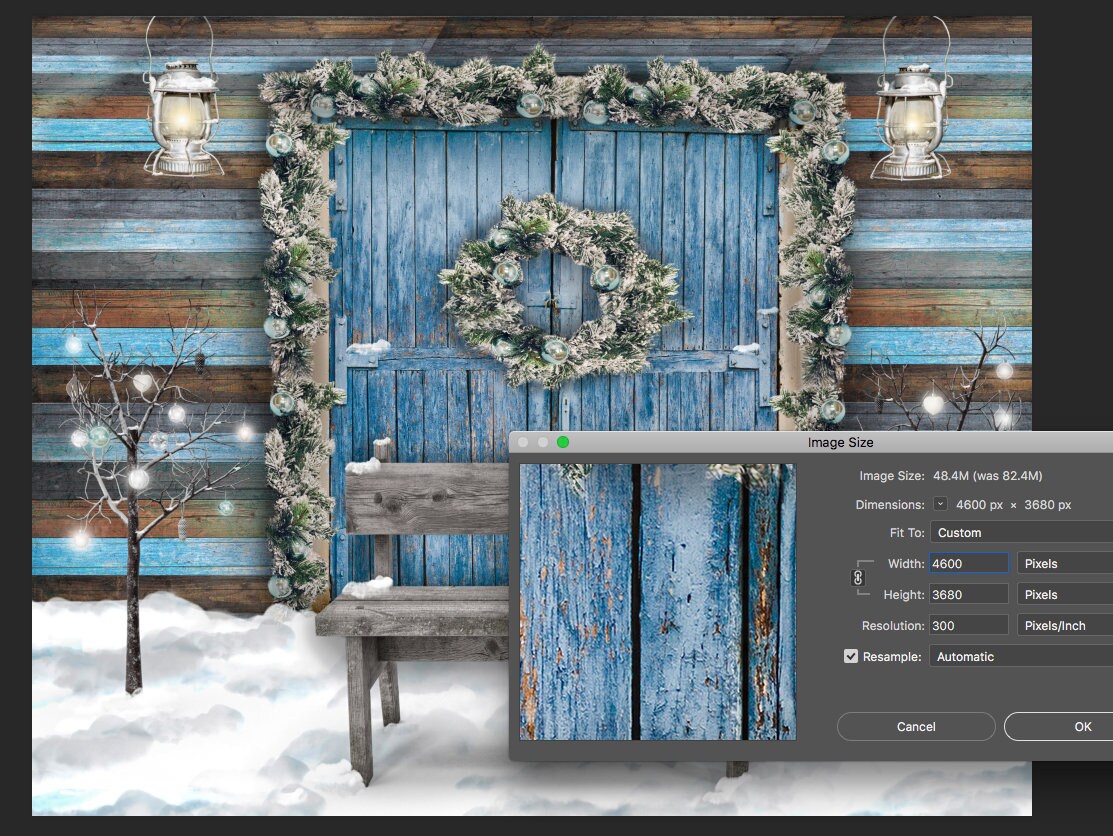 Rustic Family Christmas Digital Backdrop Winter Digital Background ...