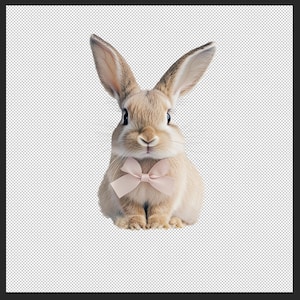 Bunny Rabbit PNG Digital Overlay, Easter Bunny cut out with transparent background, Intuitive Spring Picture Template