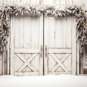 Telón de fondo de Navidad Vacaciones X Puertas Telón de fondo digital Textura blanca Tarjeta de fotos familiar Compuesto Photoshop Telón de fondo digital Descargar fondo