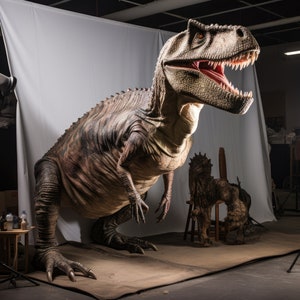 T-Rex Dinosaur Digital Backdrop T-Rex Dinosaur Digital Background, Photo Shoot Dinosaur Digital Backdrop, Dino in the Photo Studio Photoshop