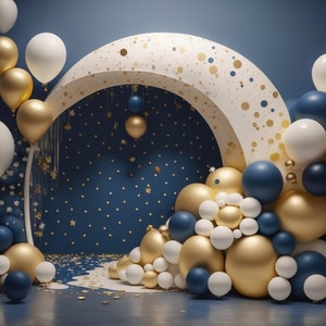 Sweet Dreams Digital Backdrop Balloon Arch Studio Digital Backdrops Birthday Toddler Newborn Maternity Overlay Background Photoshop Download