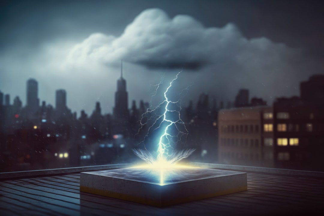 Lightning Power Superhero Digital Background, Digital Backdrop