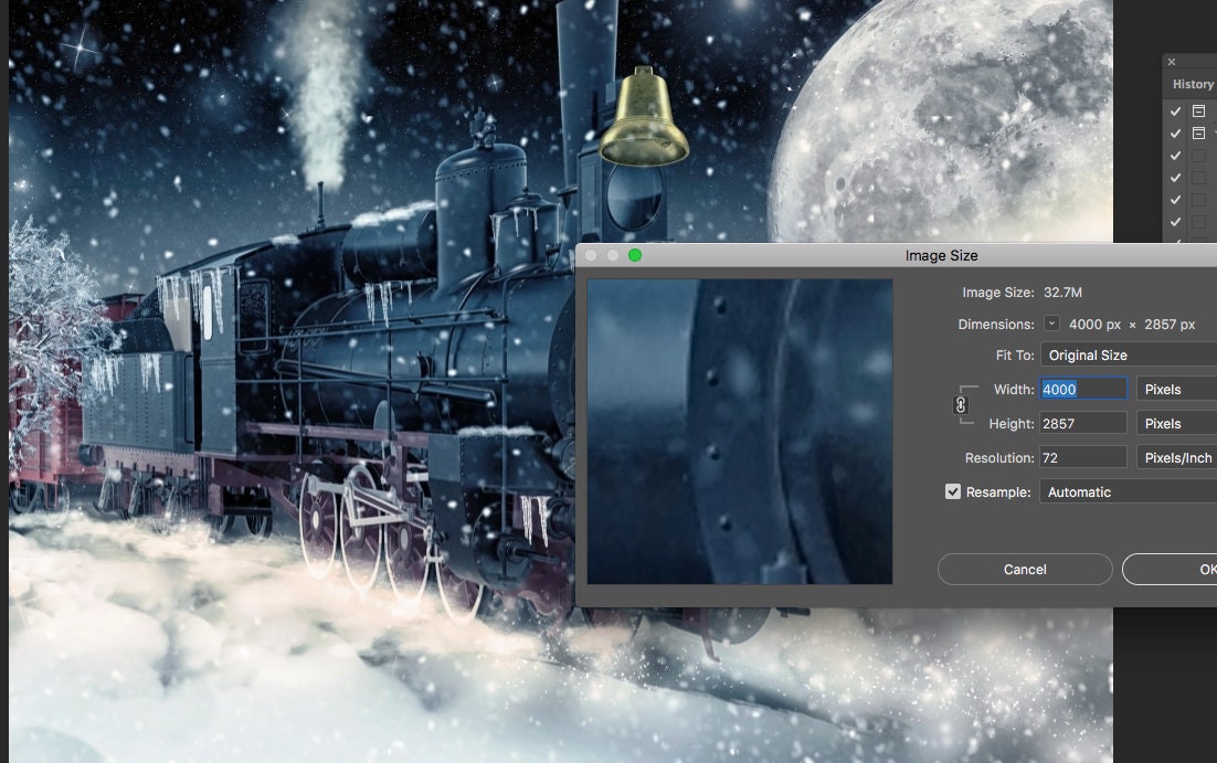 Polar Express Digital Backdrop SET of 3 Great for Whimsical | Etsy