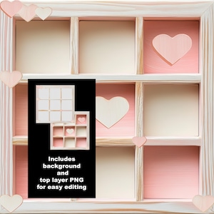 9 Box Digital Backdrop Valentines White Pink Intuicyjne Serce Tło Szablon Karty Rodzinne Jpeg Png Zdjęcie W Pudełkach Dzieci Psy Zwierzę