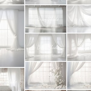 30 Backlit Window Digital Backdrops White Room Photoshop Overlays ...