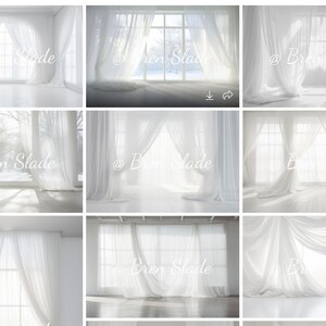 30 Backlit Window Digital Backdrops White Room Photoshop Overlays ...