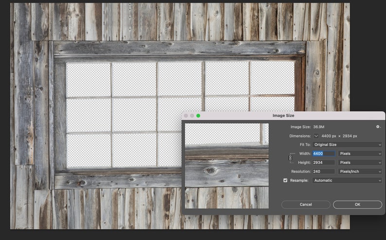 Multi Pane Overlay Large WINDOW Overlay, Wooden Window Png, Cut Out Ready to Use, Farm ...