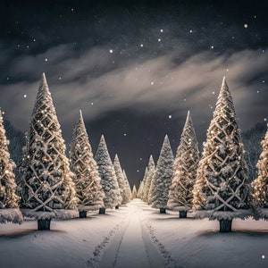 Natal cenário digital natal pintura árvore fazenda fundo digital cartão de família pano de fundo neve foto sobreposição photoshop composto
