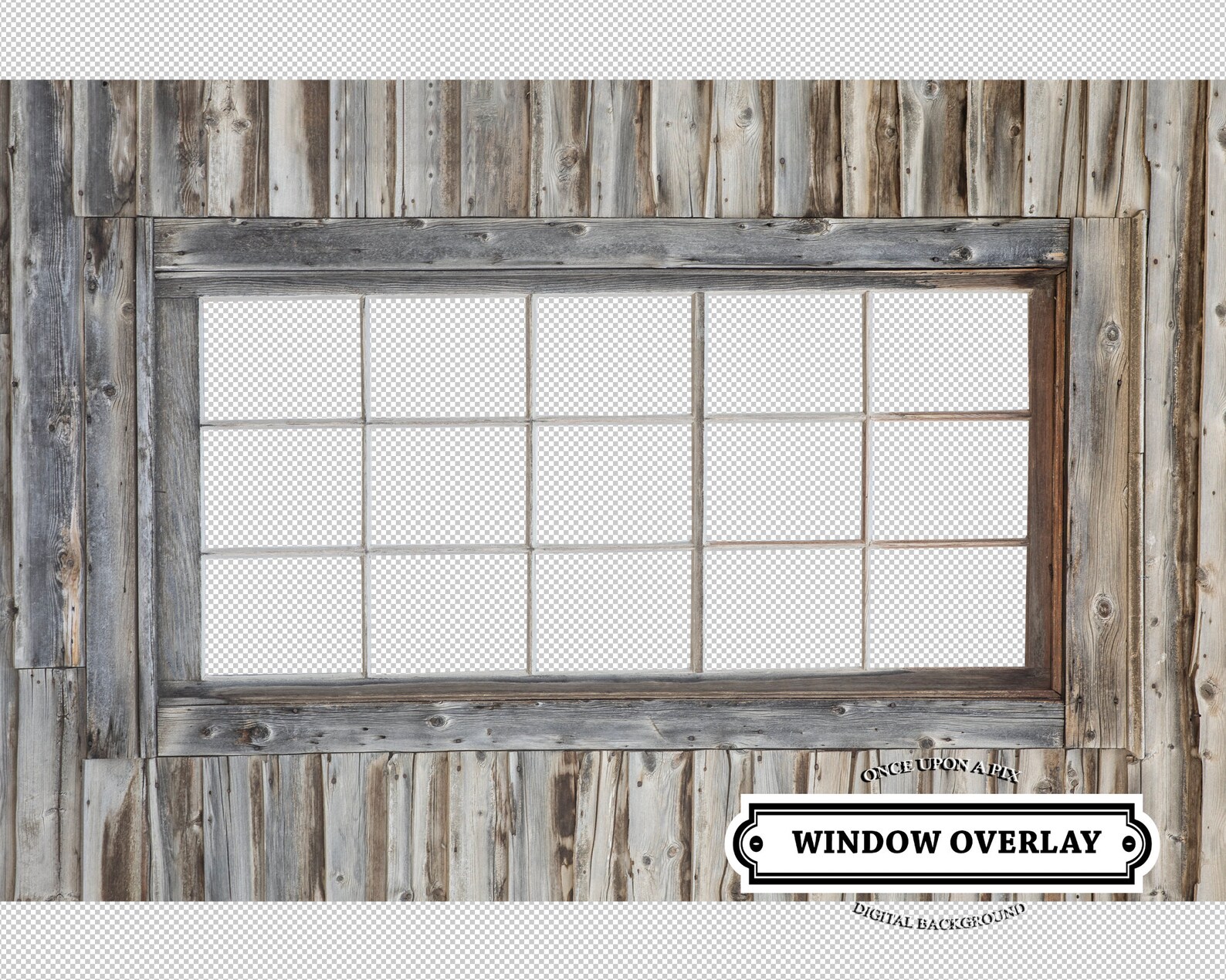 Out Window Panes Large WINDOW Overlay, Wooden Window Png, Cut Out Ready to Use, Farm ...