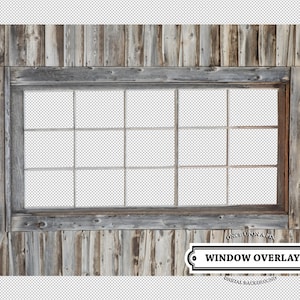 Superposición de VENTANA grande, ventana de madera png, recortada lista para usar, ventana de granero de casa de campo, superposición de panel de ventana, ventana de álbum de recortes, compuesto
