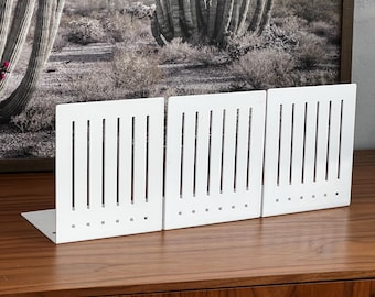 Weiß Spectrum Div. Designs Vintage 80er Jahre Brutalist Modern Buchstützen Groß - 3ER SET