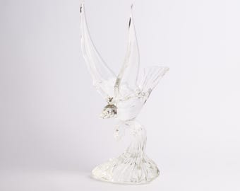 Vintage große signierte Murano Glas Vogel Möwe auf dem Wappen Tisch Skulptur