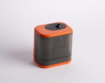 Lion Orange Pencil Sharpener fund-10 Electric Plastic Pop Art von Hitachi Japan