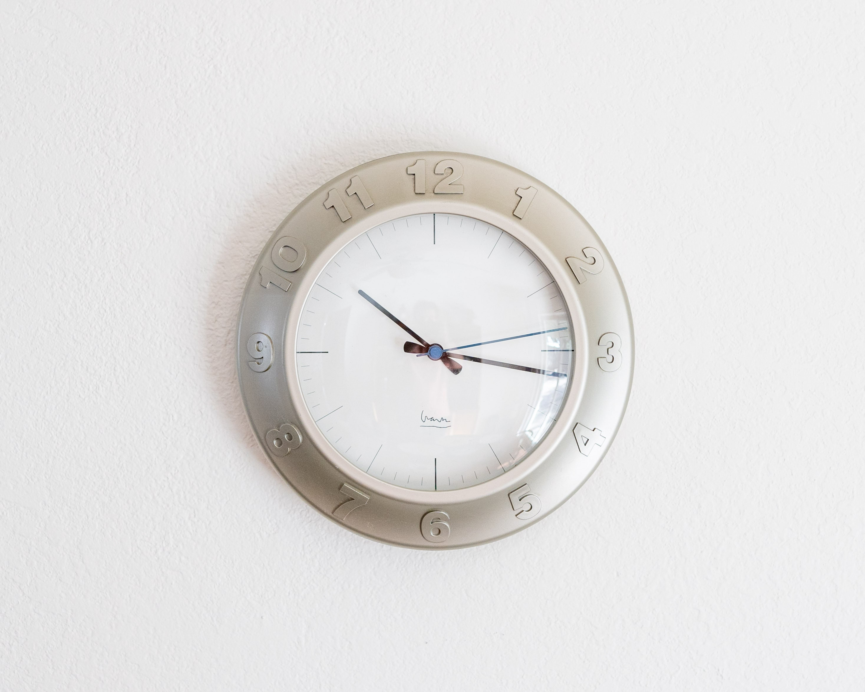 Vintage Michael Graves Wall Clock Silver Numbers Post Modern Etsy