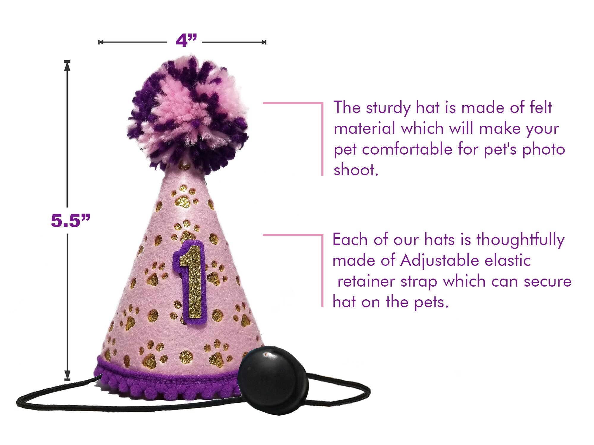 Dog Party Hat Lets Pawty Banner Puppy Birthday Party Hat Etsy