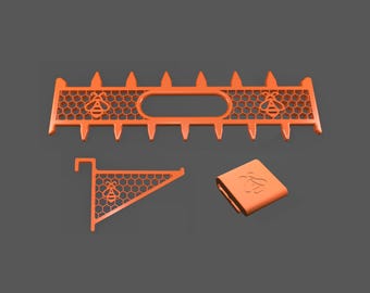Bienenzucht-Starterkit | Rahmenspacer + Rahmenhalter + Magnet-Werkzeugclip | Neu Imker Geschenk Set | PETG